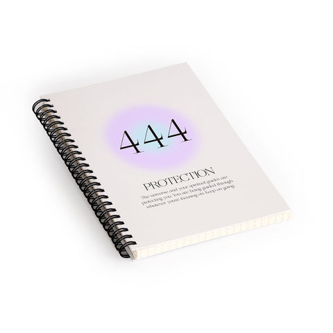 Bohomadic.Studio Angel Number 444 Protection Spiral Notebook