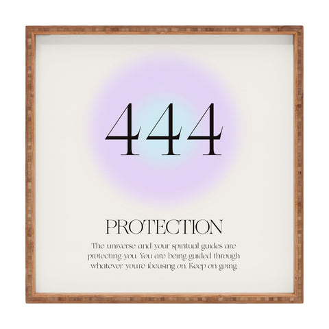 Bohomadic.Studio Angel Number 444 Protection Square Tray