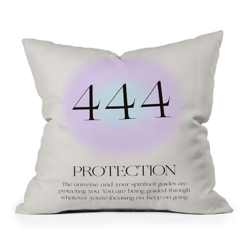 Bohomadic.Studio Angel Number 444 Protection Throw Pillow