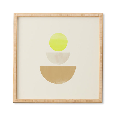 Bohomadic.Studio Balancing Shapes NO1 Neon Framed Wall Art