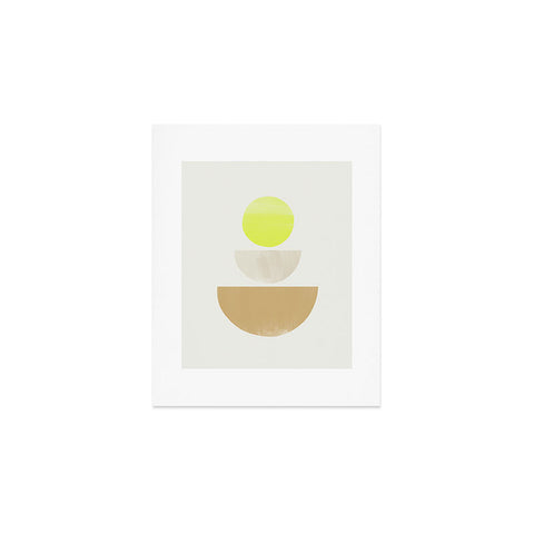 Bohomadic.Studio Balancing Shapes NO1 Neon Art Print