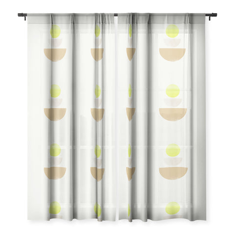 Bohomadic.Studio Balancing Shapes NO1 Neon Sheer Window Curtain