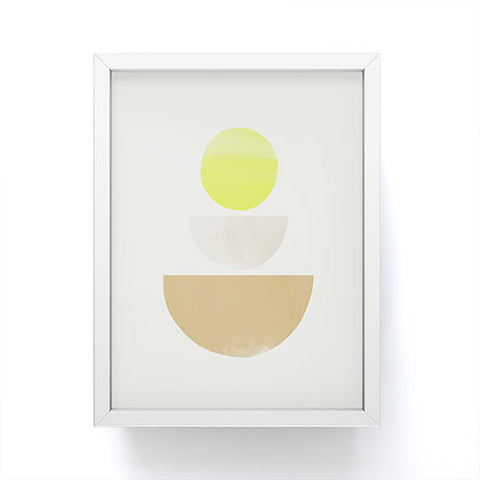 Bohomadic.Studio Balancing Shapes NO1 Neon Framed Mini Art Print