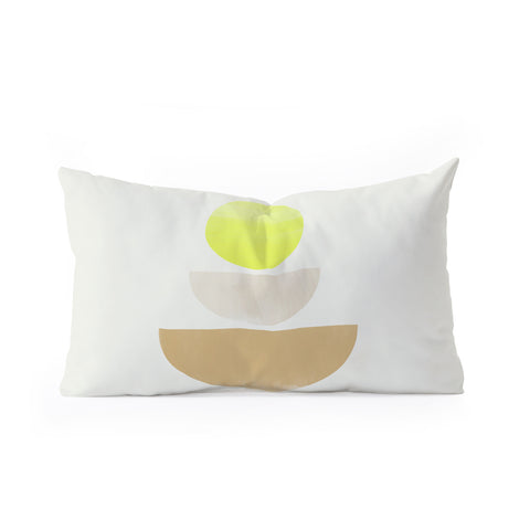 Bohomadic.Studio Balancing Shapes NO1 Neon Oblong Throw Pillow