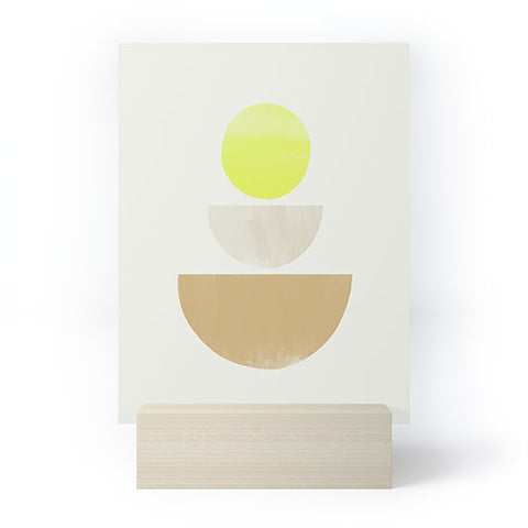 Bohomadic.Studio Balancing Shapes NO1 Neon Mini Art Print