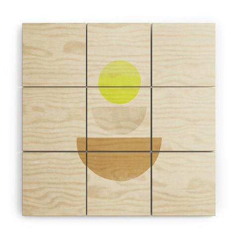 Bohomadic.Studio Balancing Shapes NO1 Neon Wood Wall Mural