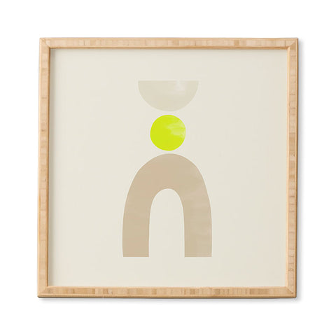 Bohomadic.Studio Balancing Shapes NO3 Neon Framed Wall Art