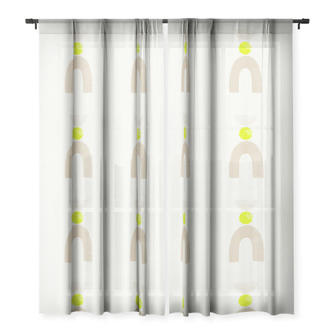 Bohomadic.Studio Balancing Shapes NO3 Neon Sheer Window Curtain