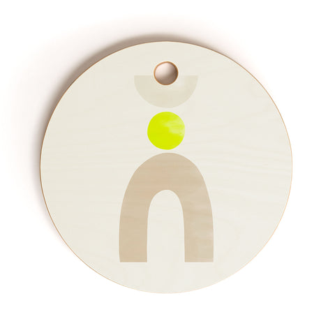 Bohomadic.Studio Balancing Shapes NO3 Neon Cutting Board Round