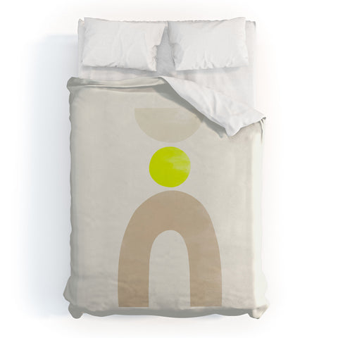 Bohomadic.Studio Balancing Shapes NO3 Neon Duvet Cover