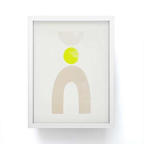 Bohomadic.Studio Balancing Shapes NO3 Neon Framed Mini Art Print