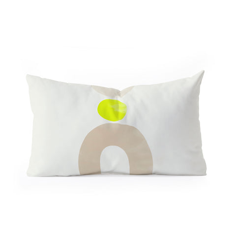 Bohomadic.Studio Balancing Shapes NO3 Neon Oblong Throw Pillow