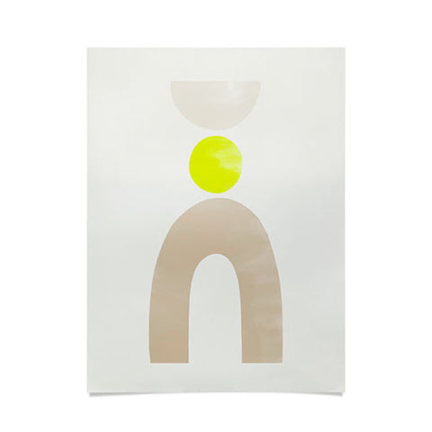 Bohomadic.Studio Balancing Shapes NO3 Neon Poster