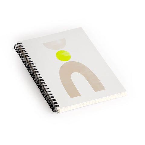 Bohomadic.Studio Balancing Shapes NO3 Neon Spiral Notebook