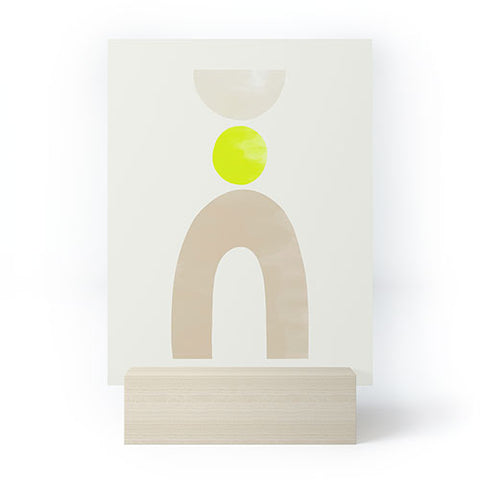 Bohomadic.Studio Balancing Shapes NO3 Neon Mini Art Print