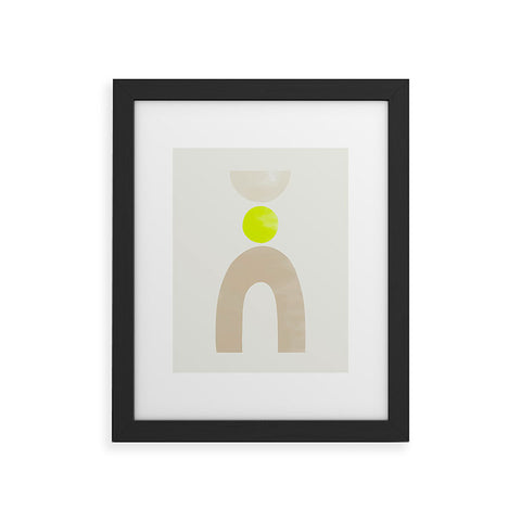 Bohomadic.Studio Balancing Shapes NO3 Neon Framed Art Print