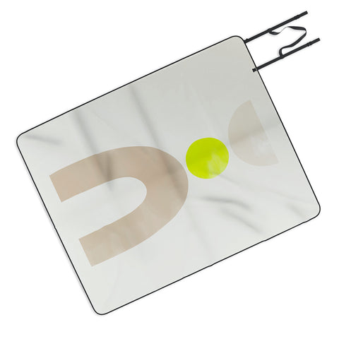 Bohomadic.Studio Balancing Shapes NO3 Neon Picnic Blanket
