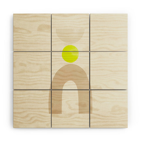 Bohomadic.Studio Balancing Shapes NO3 Neon Wood Wall Mural