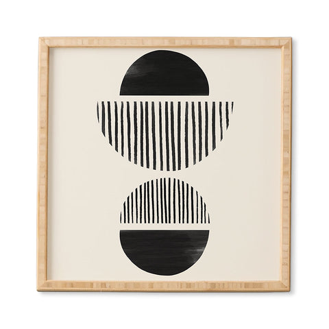 Bohomadic.Studio Balancing Stripes NO1 Black Framed Wall Art