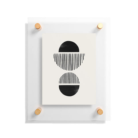 Bohomadic.Studio Balancing Stripes NO1 Black Floating Acrylic Print