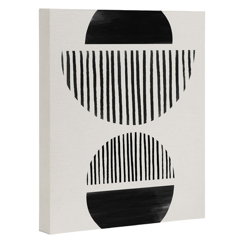 Bohomadic.Studio Balancing Stripes NO1 Black Art Canvas