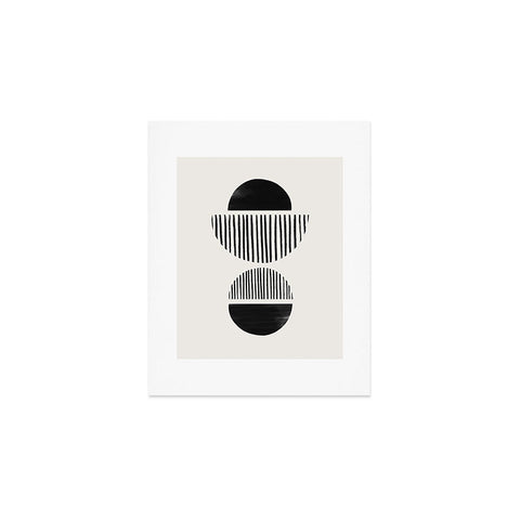 Bohomadic.Studio Balancing Stripes NO1 Black Art Print