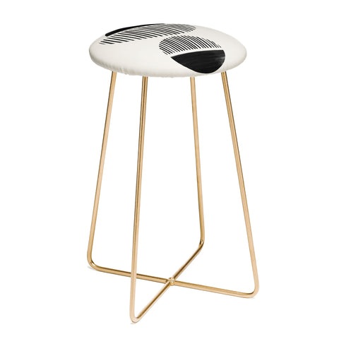 Bohomadic.Studio Balancing Stripes NO1 Black Counter Stool