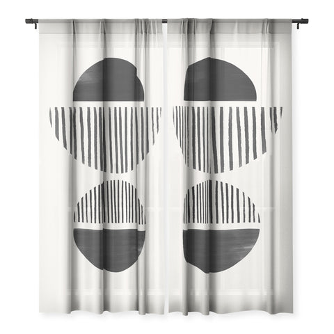 Bohomadic.Studio Balancing Stripes NO1 Black Sheer Non Repeat