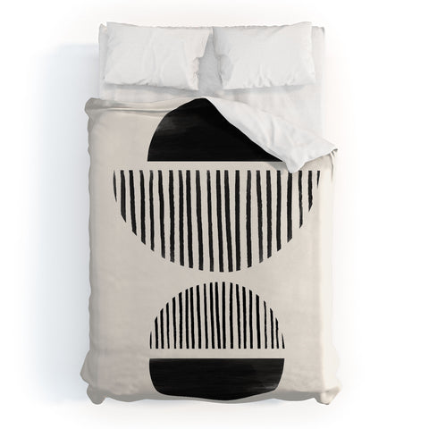 Bohomadic.Studio Balancing Stripes NO1 Black Duvet Cover