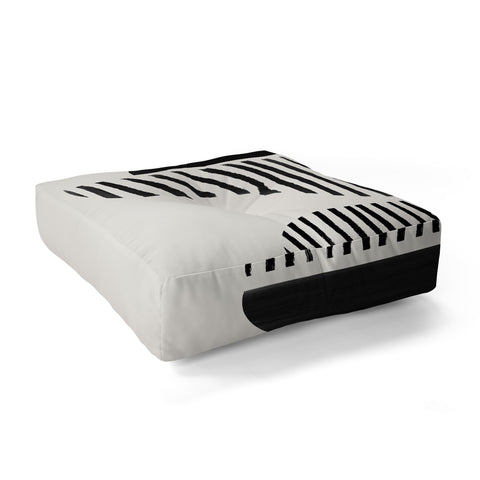 Bohomadic.Studio Balancing Stripes NO1 Black Floor Pillow Square