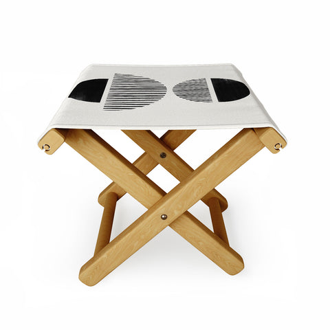 Bohomadic.Studio Balancing Stripes NO1 Black Folding Stool