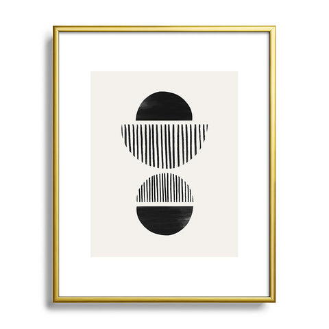 Bohomadic.Studio Balancing Stripes NO1 Black Metal Framed Art Print