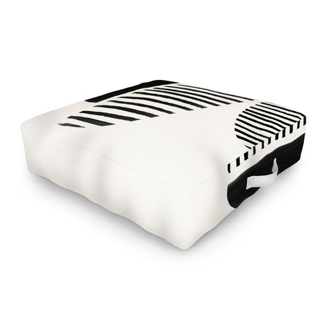 Bohomadic.Studio Balancing Stripes NO1 Black Outdoor Floor Cushion