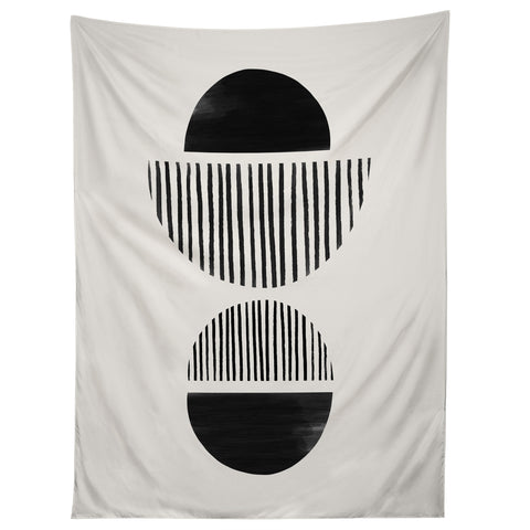 Bohomadic.Studio Balancing Stripes NO1 Black Tapestry