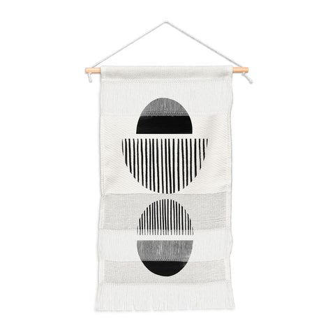 Bohomadic.Studio Balancing Stripes NO1 Black Wall Hanging Portrait