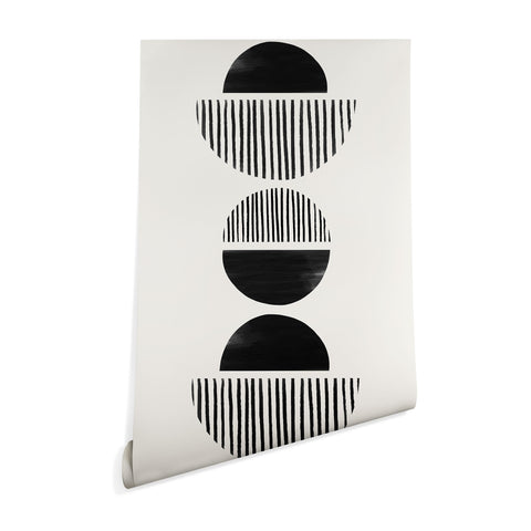 Bohomadic.Studio Balancing Stripes NO1 Black Wallpaper