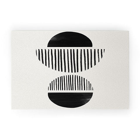 Bohomadic.Studio Balancing Stripes NO1 Black Welcome Mat