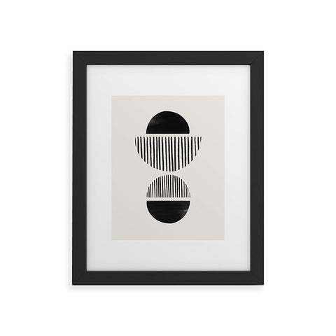 Bohomadic.Studio Balancing Stripes NO1 Black Framed Art Print