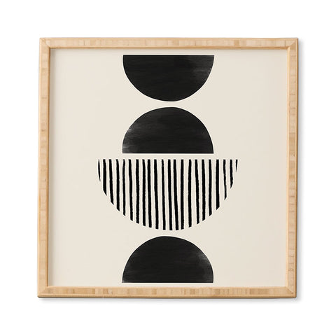 Bohomadic.Studio Balancing Stripes NO2 Black Framed Wall Art