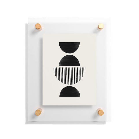 Bohomadic.Studio Balancing Stripes NO2 Black Floating Acrylic Print
