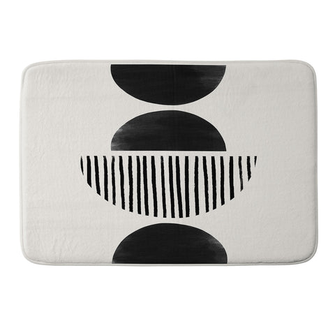 Bohomadic.Studio Balancing Stripes NO2 Black Memory Foam Bath Mat