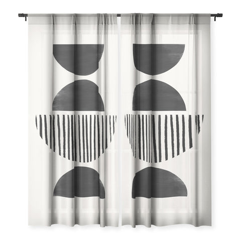 Bohomadic.Studio Balancing Stripes NO2 Black Sheer Non Repeat