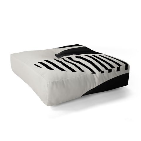 Bohomadic.Studio Balancing Stripes NO2 Black Floor Pillow Square