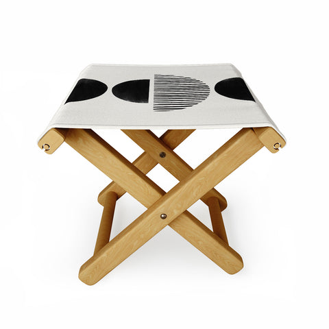 Bohomadic.Studio Balancing Stripes NO2 Black Folding Stool