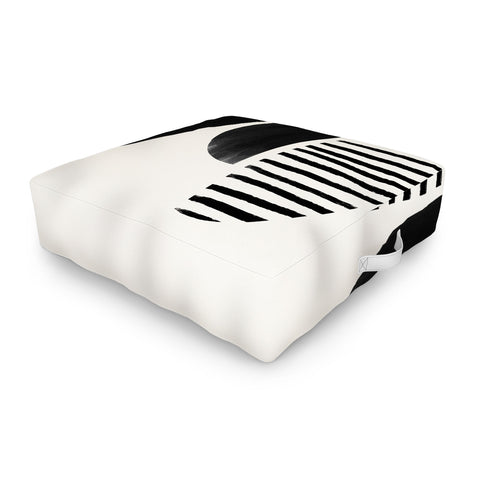 Bohomadic.Studio Balancing Stripes NO2 Black Outdoor Floor Cushion