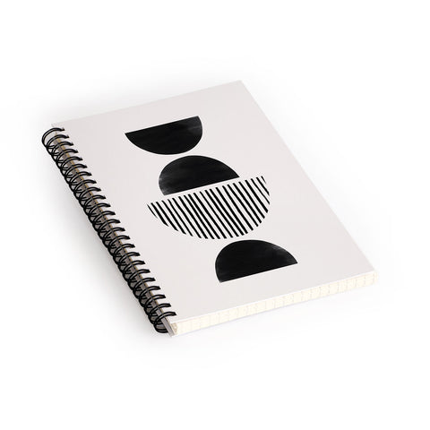 Bohomadic.Studio Balancing Stripes NO2 Black Spiral Notebook