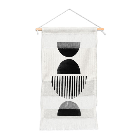 Bohomadic.Studio Balancing Stripes NO2 Black Wall Hanging Portrait