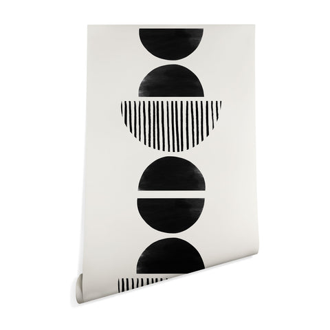Bohomadic.Studio Balancing Stripes NO2 Black Wallpaper