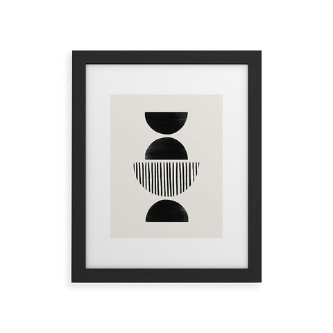 Bohomadic.Studio Balancing Stripes NO2 Black Framed Art Print