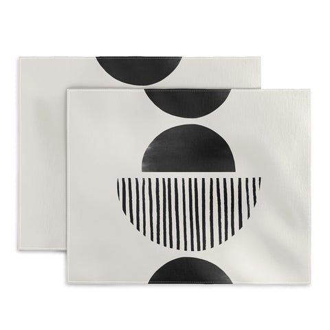 Bohomadic.Studio Balancing Stripes NO2 Black Placemat